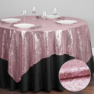 Table Cloth Square Sequin Tablecloth Gold Sliver Glitter Overlays Cover For Event Wedding Party Banquet Home Christmas Decor