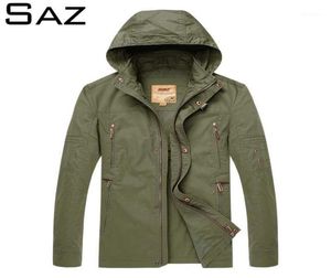 SAZ Quality Bomber Solid Casual Jacke Men Spring Autumn Mandarin Mandarin Sportswear Mens Kurtki dla męskich płaszczy12778810