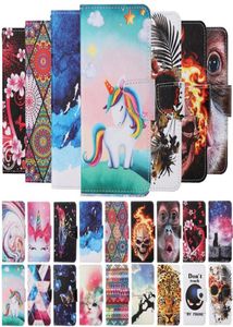 3D Cartoon Wallet Ledertasche für Samsung S21 PLUS S20 FE NOTE 20 Ultra A42 5G A12 A52 A72 Strap Skull Flower Tribal Stand Cover 2680863