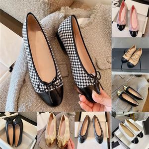 Top Fashion Designer Loafers Women Dress Chanells Shoes Pink Beige Luxury Paris Brand Lady Wedding Soft Leather Ladies Chanelsandals Ballerina Slip on Slippers