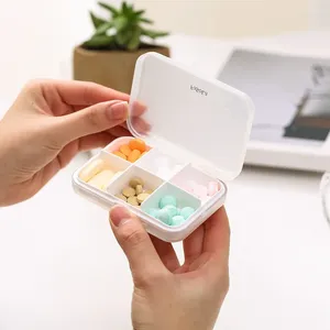 Lagringsflaskor 2 st arrangör Box 6 Grids Mini PC Container Travel Sealed Moisture Proof Dust-Proof