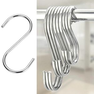 Hooks 4pcs/set S Shape Household Hanger Kitchen Pot Pan Towel Door Clothes Hanging Rack Practical Storage Holder 201 Steel 4mm