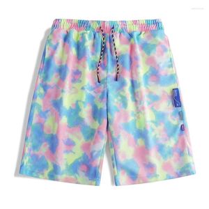 Shorts masculinos gradiente da marca Tie Tye Dye Summer Juventude Estilo Original Sports Sports Beach Casual