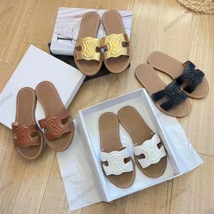 Luxurys kvinnors tofflor män flip flops Sandles designer läder sandal slip-on rese strandgummi platt klackar skor utomhus