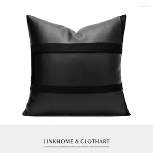 Pillow Home Decor Action Ação Luxo Sentado S Pillos decorativos para Sofá Sala de estar clássica de couro preto clássico arremesso de retalhos