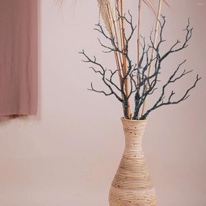 装飾的な花2 PCS人工木の枝プラスチックブランチ偽の乾燥結婚式のテーブルデコレーションカフェヴィンテージホームドライ装飾エミュレーション