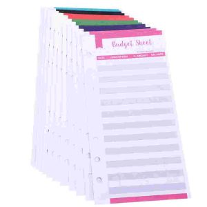 40PCS Proste koszty portfela gotówkowe Budżetowe Binder Koperty A6 Budżet Wstawka Wstawka budżetowa z otworami na Ledger