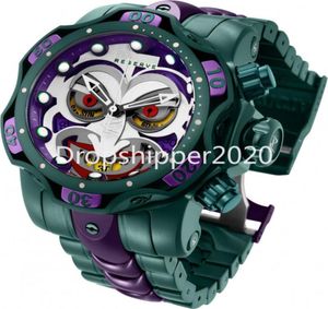 Unbeaten Watch Dc Comics Joker Mens Quartz 525mm Stainless Steel Model 30124 Calendar Waterproof Chronograph Watches4139890