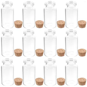 Vazolar Düğün Süslemeleri Mini Şişeler Cork Küçük Cam Kavan Kapağı Tiny Jars Kapakları Şişe Konteynerleri Kaplar