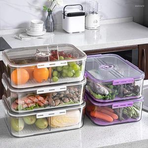 Storage Bottles Refrigerator Box Food Container Case With Drain Tray Fruit Fresh Keeping Fridge Organizer Freezer