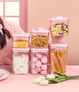 Storage Bottles Food Sealed Container Kitchen Box Clear Canister Keep Fresh Cereal Candy Dried Jar With Lid Salad Fruit Bottle