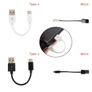 1pc 10cm Type C Micro USB -кабель Короткая быстрая зарядка для Android -телефон Sync Data Bord USB -провод Adapter