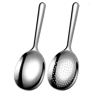 Spoons Serving Spoon Stainless Steel Soup Ladles Heat Insulated Handle Kitchen Utensils Set Household Tools