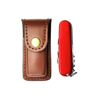 Tools Genuine Leather Scabbard Folding Tool Leather Case for 91/111MM Folding Knife Cover Buck JEEP Protective Shell