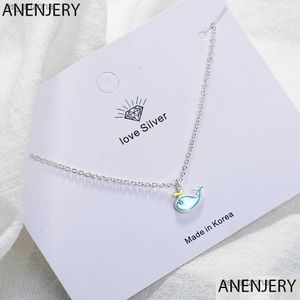 Pendant Necklaces Anenjery Sier Color Blue Whale Necklace For Best Friends Animal Gifts Wholesale S-N291 L230620 Drop Delivery Jewelry Dhvst