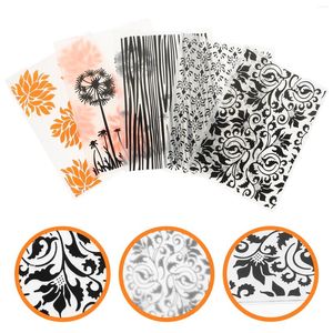 Speicherflaschen 5pcs Kunststoffdarmordner DIY Bastelvorlage Formen Scrapbooking -Vorlagen Kartenherstellung Schablonen