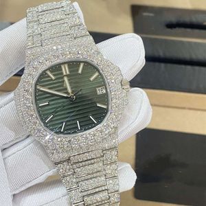 Бесплатная доставка индивидуальная VVS Clare D Color Moissanite Mechanical Watch