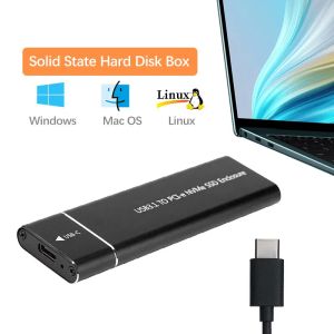 USB3.1 M.2 SATA SSD Muhafaza Mobil Kılıf NVME Protokolünü Tip-C Katı Metal Harici Sabit Disk Kılıf Dizüstü Bilgisayar SSD