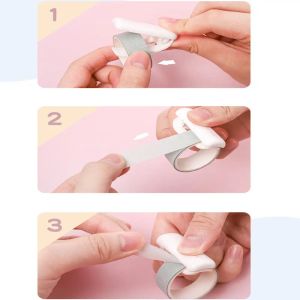 1st Simple Creative Washi Tape Cutter Clip Solid Color Portable Tape Dispenser Organizer School Office Stationery Accessories