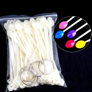 100pcs False Nail Display Fake Nail Art Tips Polish Gel Color Practice Sticks Spoon Shape Swatch Color Sample Manicure Tools Set