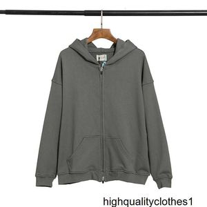 Designer High Version Fog23s Spring and Autumn Novo Solid Hooded Cardigan Jacket Sweater Oversize Men e Women's Fashion Brand Jacket RR1Y