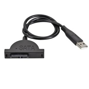 Adaptador usb 2.0 para mini sata ii 7 + 6 13 pinos, para laptop cd/dvd rom, conversor de unidade slimline, parafusos de cabo, estilo estável, 1 peça