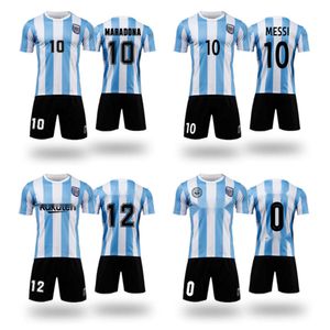 Argentina Home Jersey Football Kit Printed Game Maradona Jersey