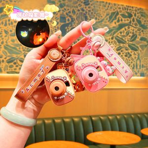 Little Bear Projection Camera Car Pendant KeyChain Doll Nyckelring Par Internet Kändis hänge barns gåva grossist gratis frakt DHL/UPS