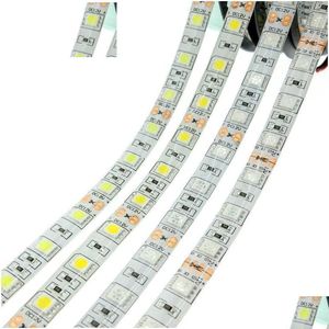 Led Strips Strip Light Pure White 5M Bright Tra-White 5050 Smd Warm Red Blue Water-Proof Flexible 300 Leds Dc 12V Car Drop Delivery Dhkgp