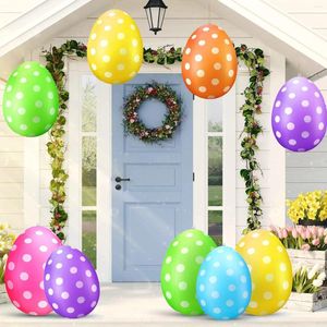 Party Decoration 6PCS Inflatable Easter Eggs Decorations PVC Outdoor Egg Ornament Garden For Kids