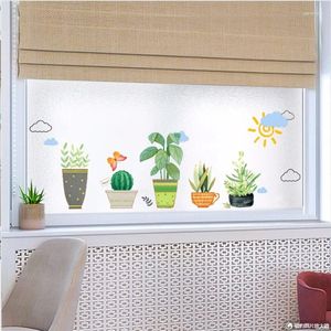 Window Stickers Horizontal Frosted Glass Film Sticker Shading Anti Peeping Bathroom Balcony Sliding Door Opaque Waistline