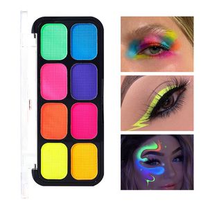 Cross-border 8-color fluorescent face color fluorescent body painting Halloween fans luminous water-soluble face paint wholesale