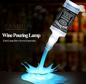 Nowość wlać lampę LED Night Light Wine Wine Wine Wino 3D ładowanie USB Touch Switch Fantasy Wine Bottle Decoration Party Lam2493125