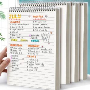 Kuvert A6/A5/B5 PP Cover Sketchbook Spiral Notebook Inner Blank 80gsm Grid Line School Supplies Pencil Draw Notepad Coil Notebooks