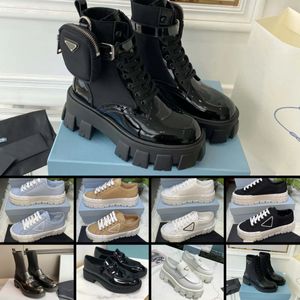 2024 Men Women Designers Rois Boots Ankle Martin Boots And Nylon Boot Military Inspired Combat Boots Nylon Bouch Attached To The Ankle 35-45 With Bags