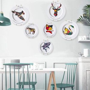 Party Decoration Plate Hangers for the Wall 6 8 10 12 Inch Dekorativa osynliga innehavare