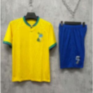 Jerseys de futebol 22-23 Brasil Home National Jersey Jersey Infantil Set Men Tamanho 16-3xl