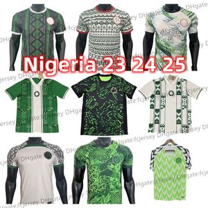 18 19 22 23 24 25 Fans Fußballtrikots Retro Okocha #10 Heimfußball -Trikot Iheanacho #14 Nigeria Camisetas Futbol Uniform -Fußball -Hemdspieler