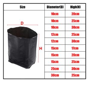 Thicken Plant Grow Bags Seedling Pots Eco-Friendly Garden With Breathable Holes Black Planting Bags PE Nursery Bags 20 Pcs