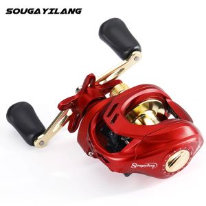 Reels Sougayilang New Baitcasting Fishing Reel 7.2: 1 Razão de transmissão Sistema de freio magnético Reel de pesca Max Drag 8kg Ballo de pesca