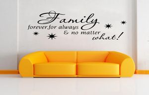 No matter what family for ever for always wall quote decor stickers living room home wall decals9828010