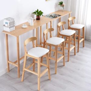 Design Wood Bar Stool Nordic Kitchen Japanese Vanity Dining Chairs Patio Table Sedie Sala Da Pranzo Balcony Furniture YX50BY