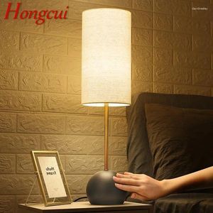 Bordslampor Hongcui Modern Touch Dimning Lamp ledde kreativ enkel personlighet sängbordsljus för hemmet vardagsrum sovrum