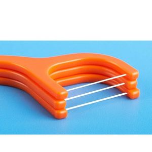 2024 50pcs/Box High-Thin Floss Stick Children's Cartoon Plastic Toothpicks Family Pack Flossing Detail