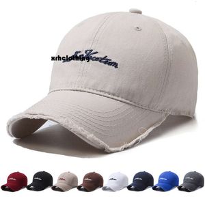 czapka baseballowa Broken Brim Letter Cap dla kobiet z miękkim topem i szerokiem