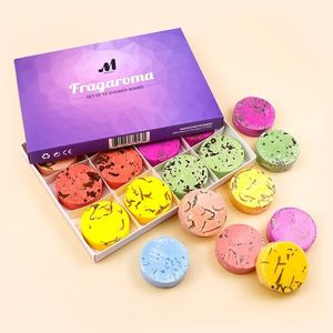 12st/låda användbar dusch ångare mini aromaterapi dusch tabletter universal bekväm bubbla bad bombtillbehör för kvinnor