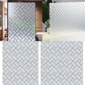 Window Stickers 831B 3Meters Frosted Film Privacy Self Adhesive Glass Sticker Anti UV Static Clings For Bathroom Heat Control