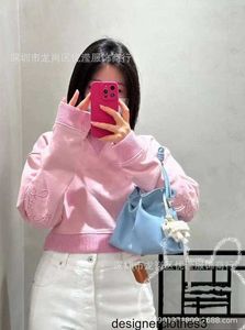 디자이너 Nanyou High End Women 's Wear L * E23 가을 New Round Neck Fashion Pullover Sweater Back Flower Vlovesile Slimming Emog