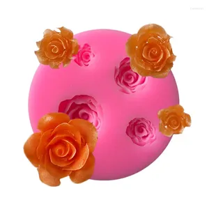 Baking Moulds Fragrant Rose Silicone Chocolate Mould Cake Liquid Food Grade Resin Molds 103