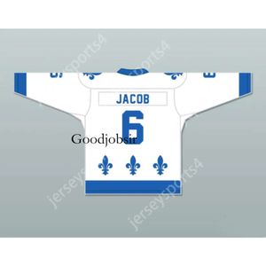 Gdsir Custom PIERRE JACOB 6 LE NATIONAL DE QUEBEC HOCKEY JERSEY LANCE ET COMPTE NEW Top Ed S-M-L-XL-XXL-3XL-4XL-5XL-6XL